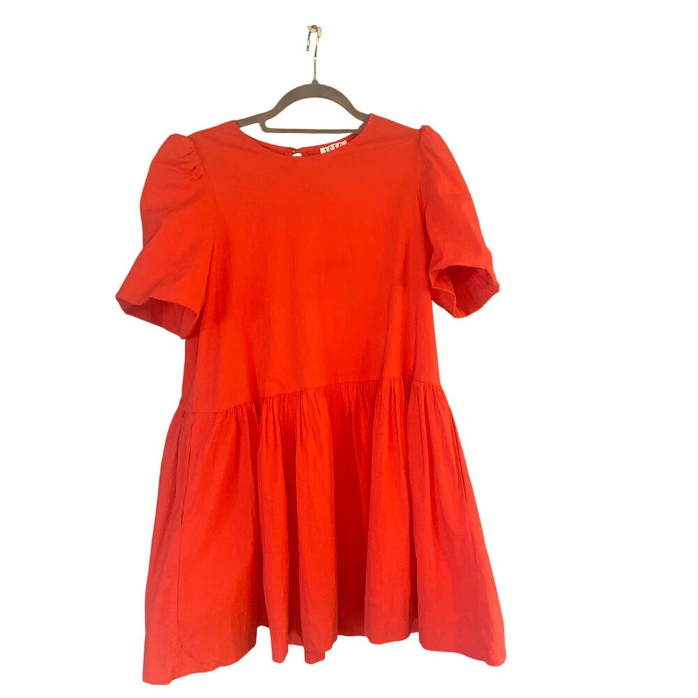 TCEC- Puff Sleeve Red Dress size Large